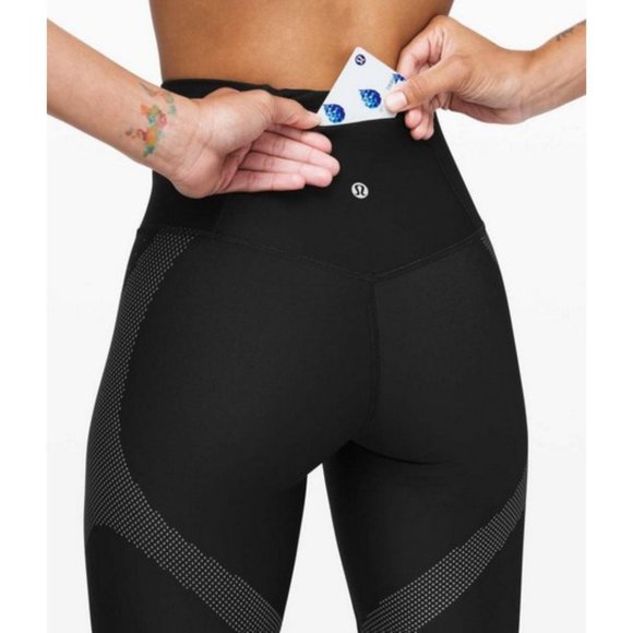 Lululemon Mapped Out High-Rise Tight 28" Black Glacier Grey Size 4 - Picture 2 of 11